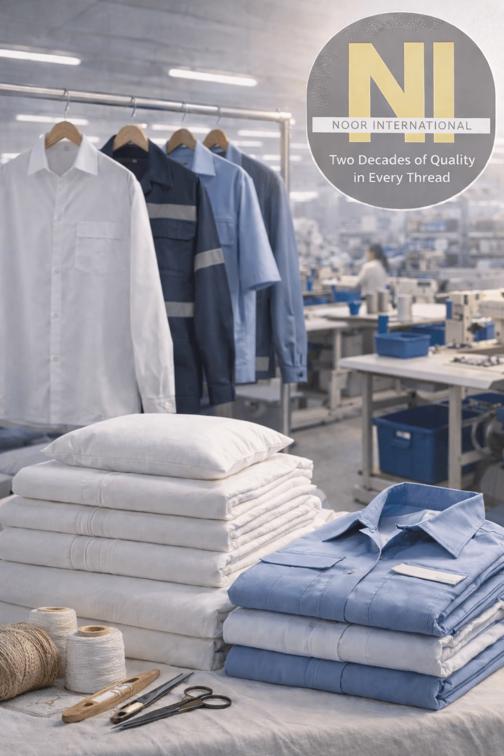 Neatly arranged bed linen